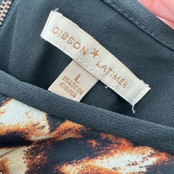 Gibson Latimer Women's Leopard Print Short Sleeve Dress Size Large - Picture 6 of 8